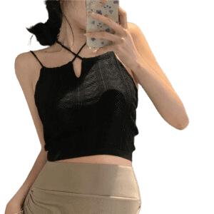Women's Halter Hollow Chic Bottoming Knit Tank Top