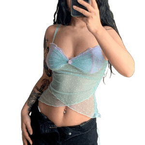 Mesh See Through Camisole Top